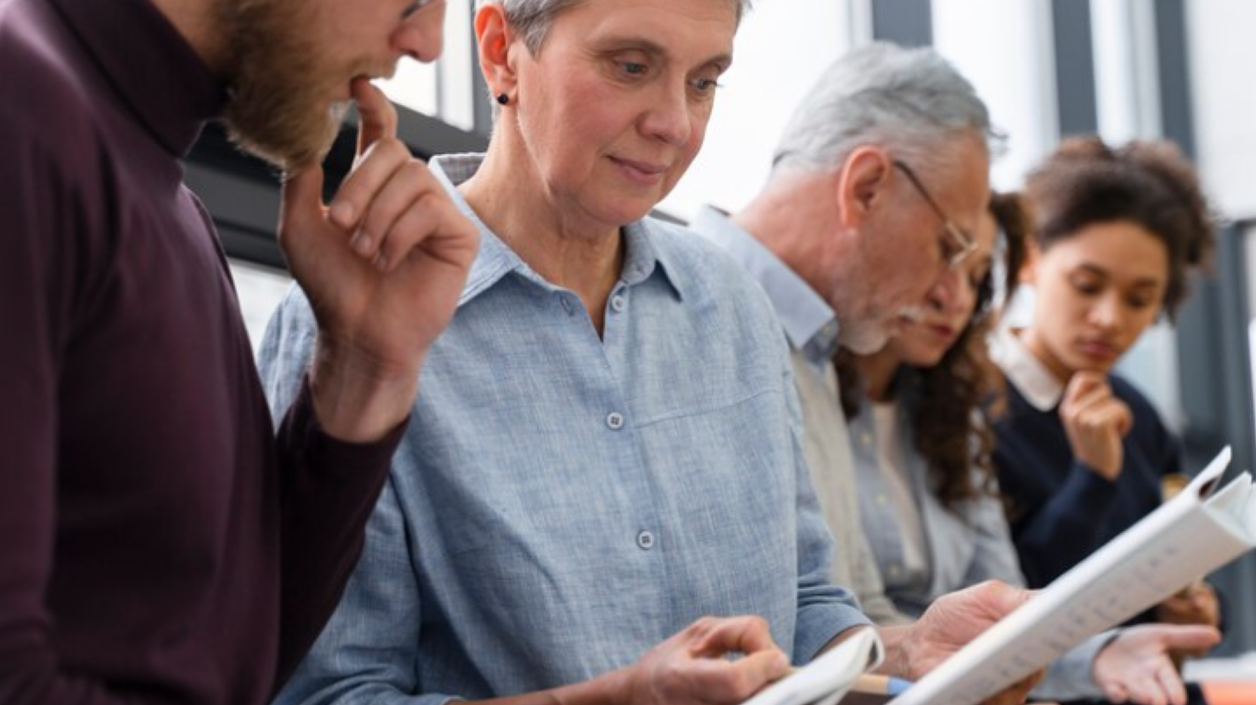 Personas en un curso 